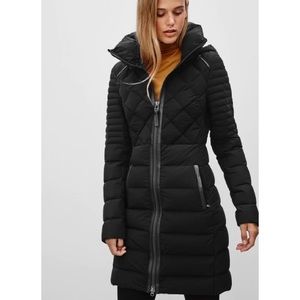 Mackage Micah Parka - goose down in navy with stowable hood